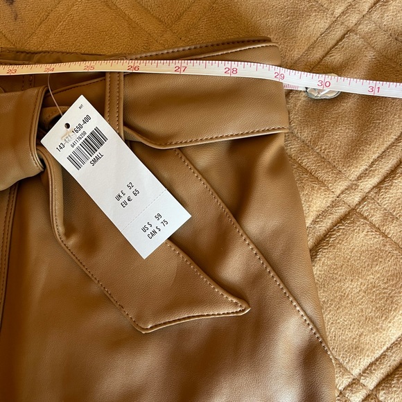 Abercrombie & Fitch Vegan leather belted skirt NWT size S - Picture 10 of 14
